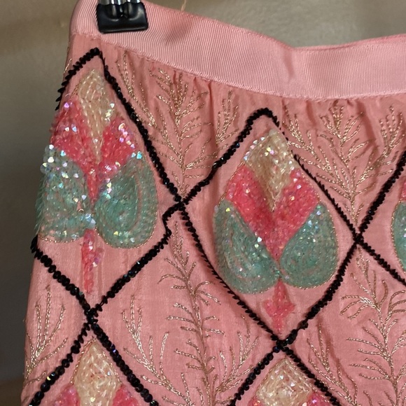 Hollywood studios Vintage beaded pink size 2 skirt - Picture 7 of 16